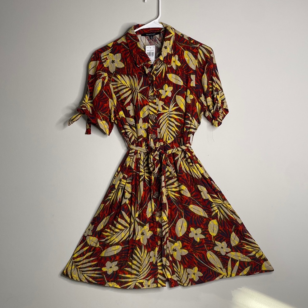 New Look island floral print dress